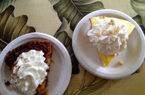 Coconut Pie and Lilikoi (Passionfruit) Pie